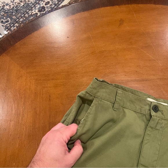 Madewell Women’s Garment-Dyed Low-Slung Straight Cargo Pants Olive 27 Altered - Picture 7 of 16